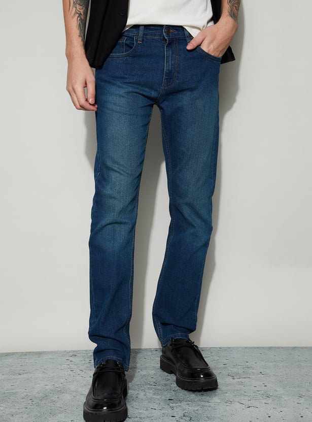 DENIMIZE Washed Slim Straight Jeans