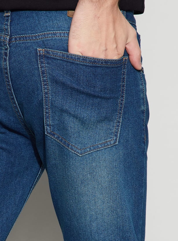 DENIMIZE Washed Slim Straight Jeans