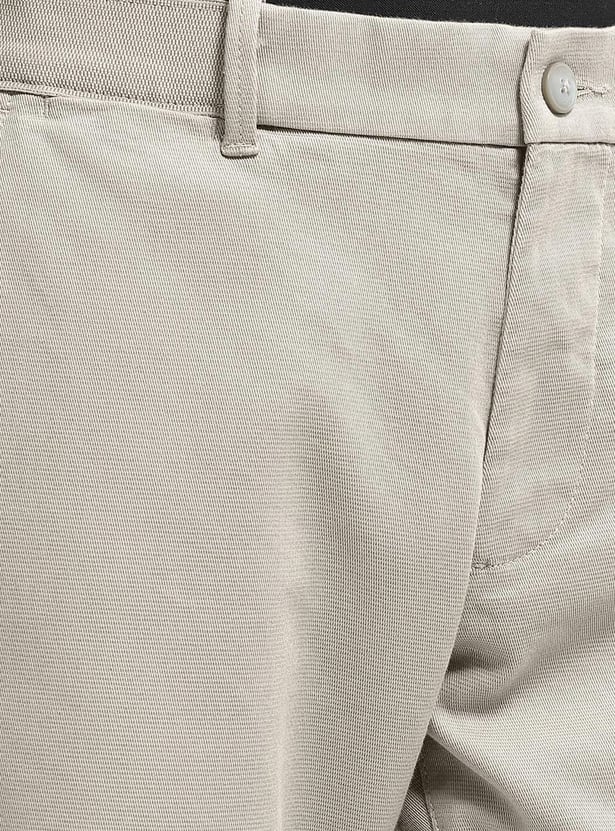 ARROW SPORT Solid Slim Straight Trousers