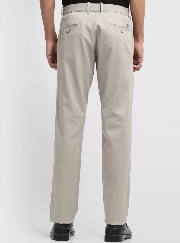 ARROW SPORT Solid Slim Straight Trousers