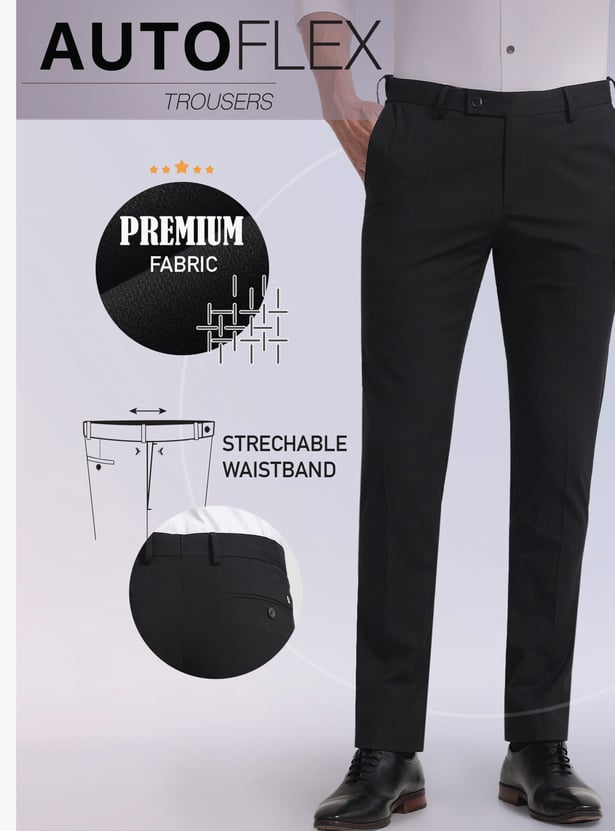 ARROW SPORT Solid Slim Straight Trousers