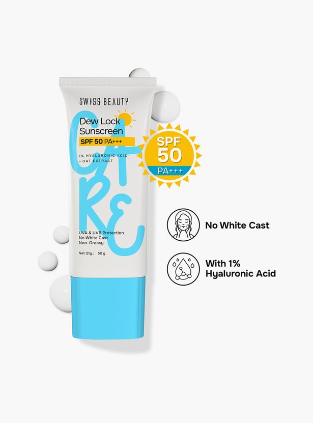 SWISS BEAUTY Dew Lock Sunscreen SPF 50 PA+++ - 50g