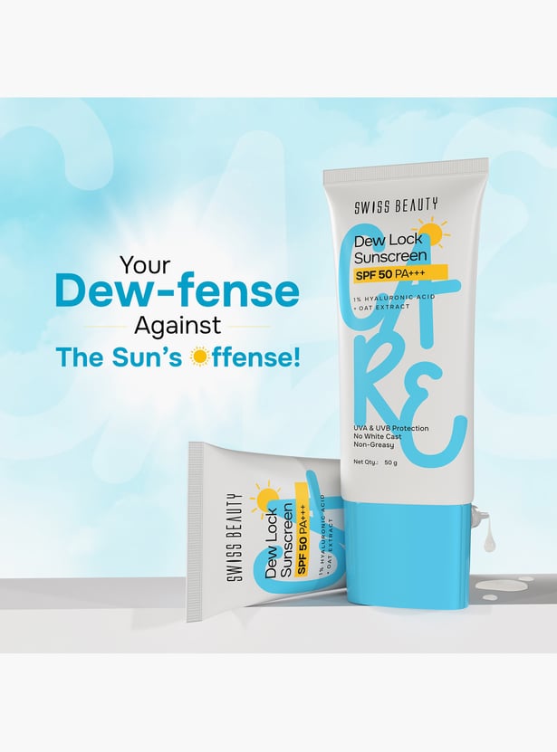 SWISS BEAUTY Dew Lock Sunscreen SPF 50 PA+++ - 50g