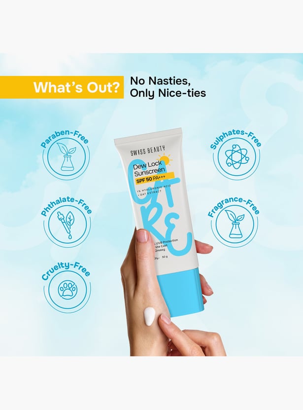 SWISS BEAUTY Dew Lock Sunscreen SPF 50 PA+++ - 50g