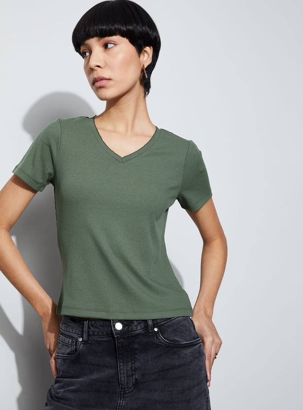 FAME FOREVER Ribbed T-shirt