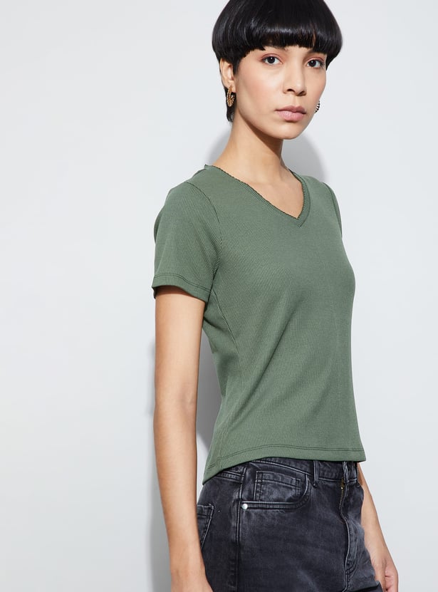 FAME FOREVER Ribbed T-shirt