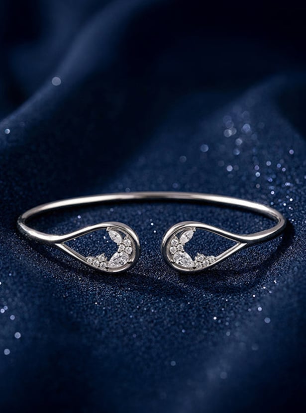 GIVA Stayin Alive Teardrop Design Sterling Silver Bracelet