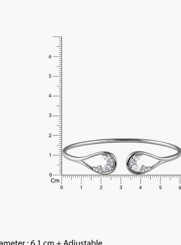 GIVA Stayin Alive Teardrop Design Sterling Silver Bracelet