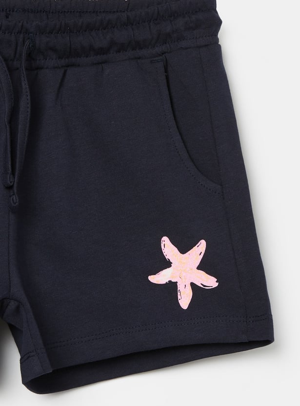 FAME FOREVER Girls Graphic Print Shorts