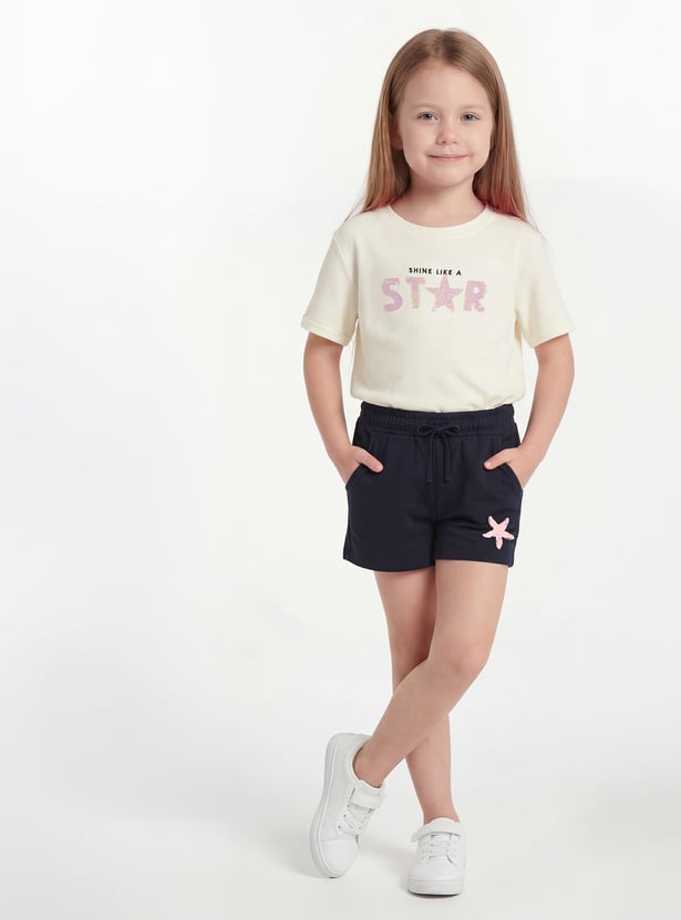 FAME FOREVER Girls Graphic Print Shorts