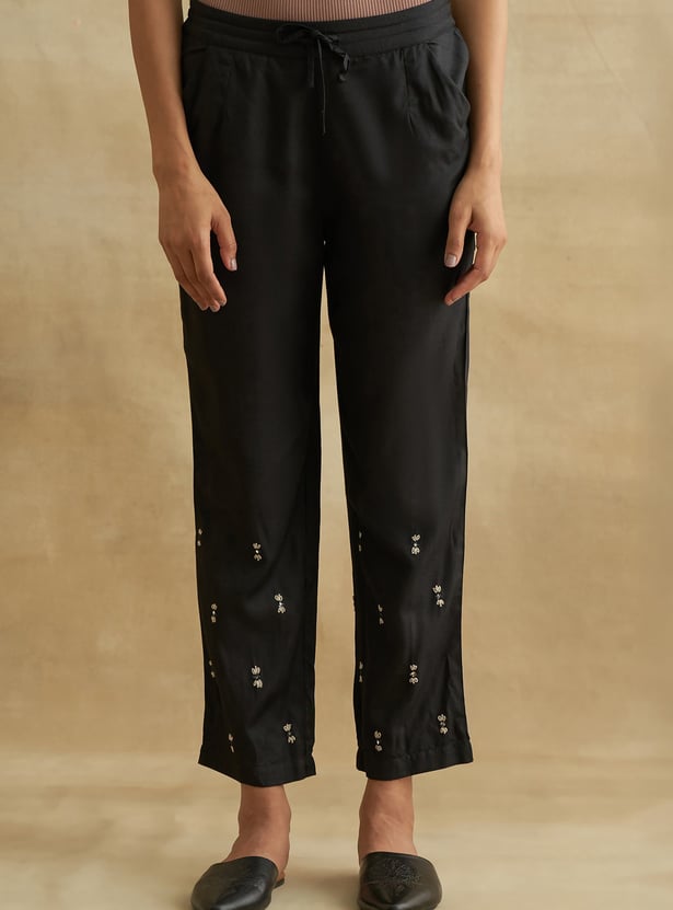 W Embellished Straight Pants