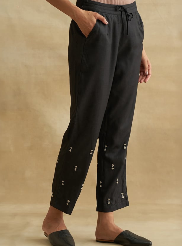 W Embellished Straight Pants