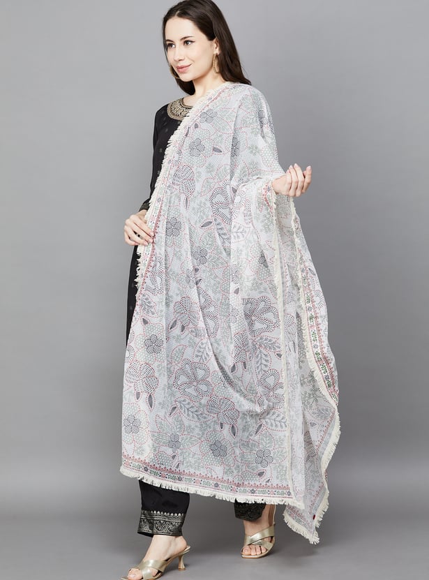 SPAN Floral Print Dupatta