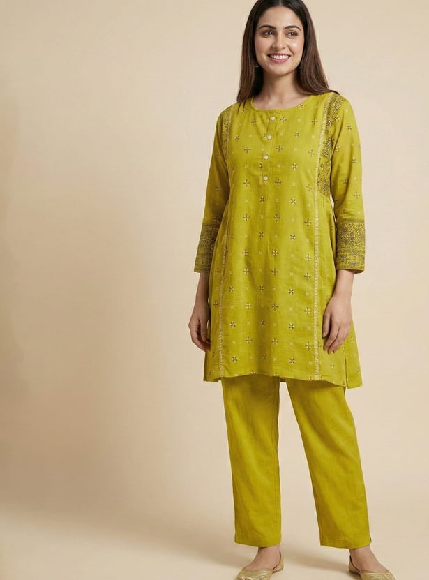 SPAN Printed Straight Kurta