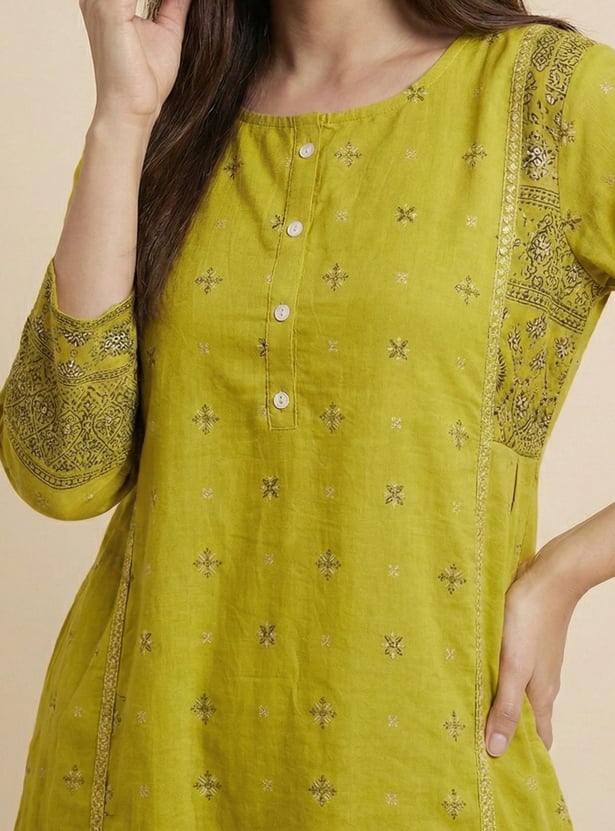 SPAN Printed Straight Kurta