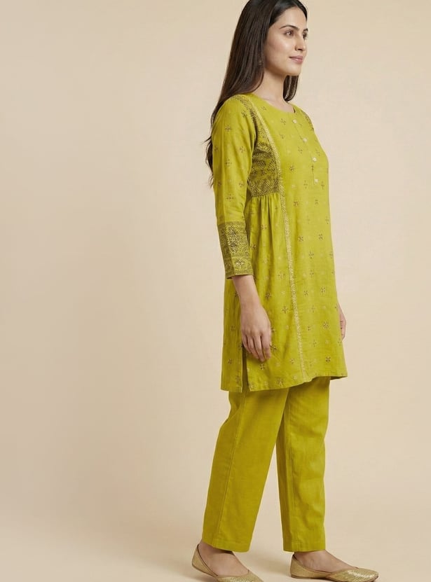 SPAN Printed Straight Kurta