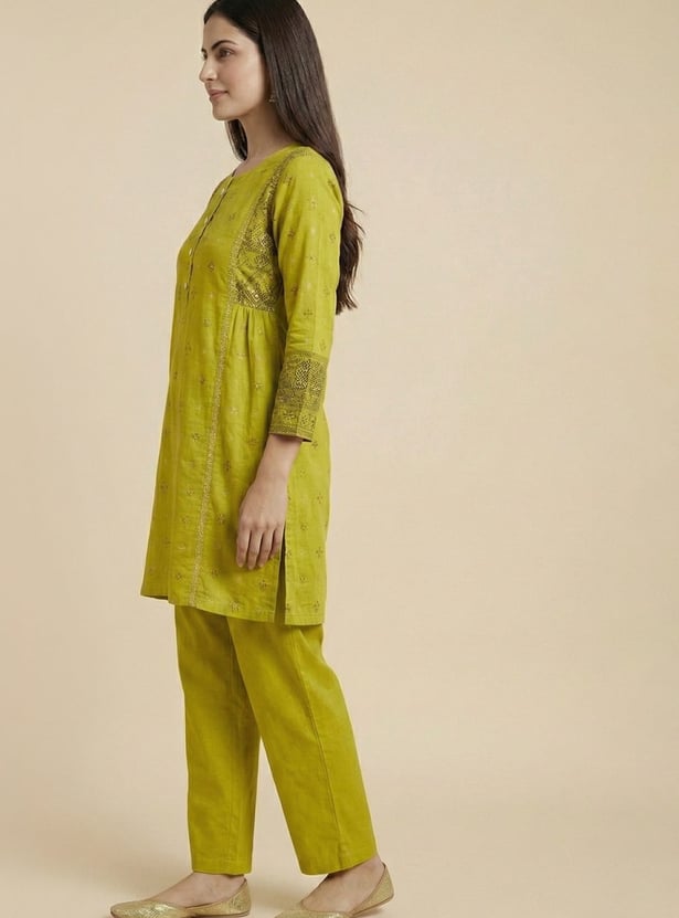 SPAN Printed Straight Kurta
