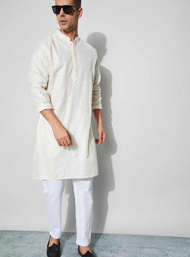 MELANGE Embroidered Straight Kurta
