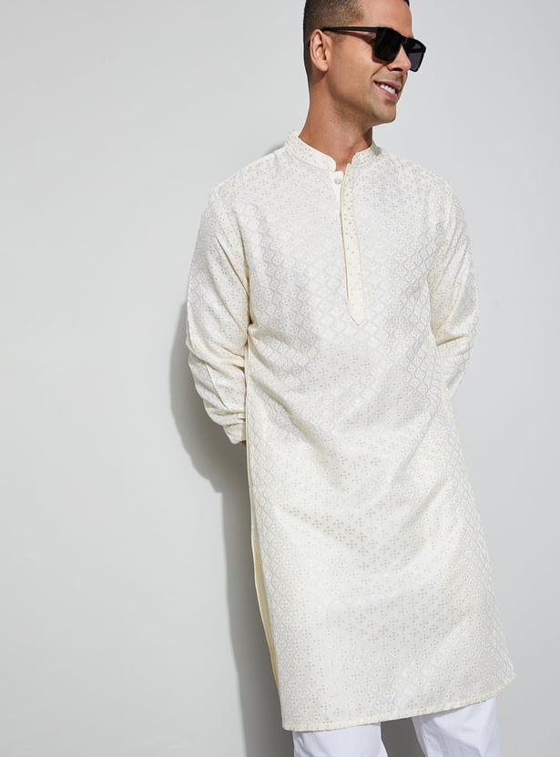 MELANGE Embroidered Straight Kurta