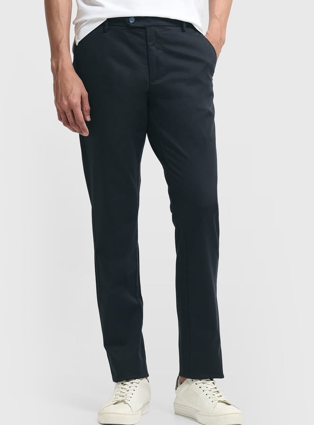 ARROW SPORT Solid Slim Straight Trousers