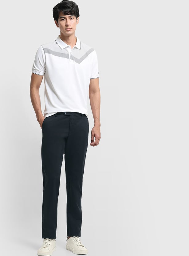 ARROW SPORT Solid Slim Straight Trousers