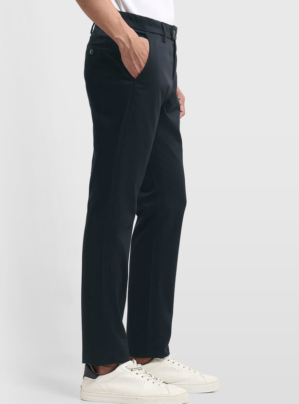 ARROW SPORT Solid Slim Straight Trousers
