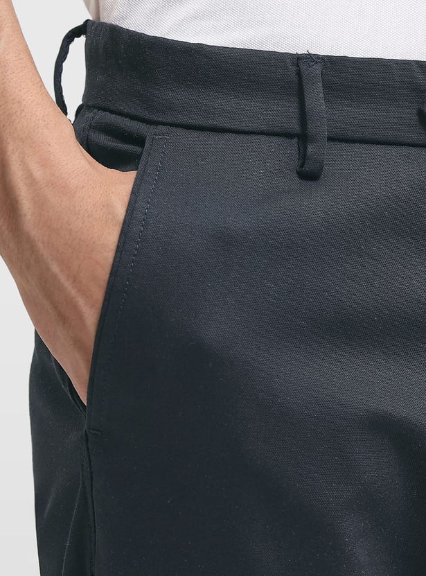 ARROW SPORT Solid Slim Straight Trousers