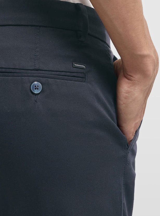 ARROW SPORT Solid Slim Straight Trousers