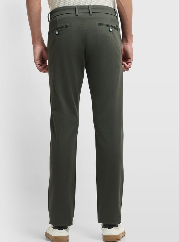 ARROW SPORT Solid Slim Straight Trousers