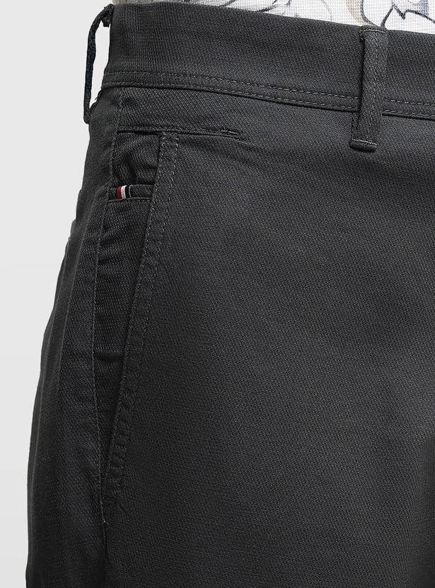 ARROW SPORT Solid Slim Straight Trousers