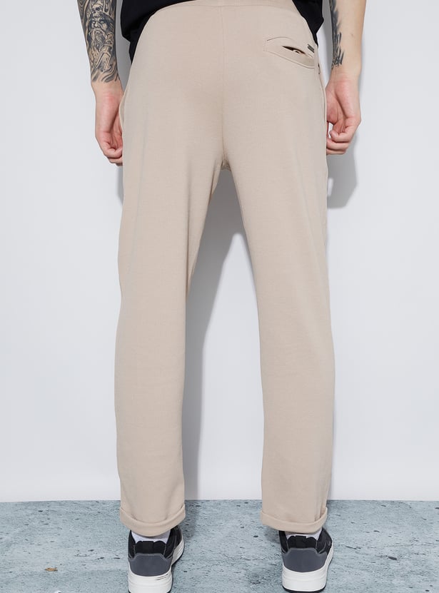 FAME FOREVER Textured Regular Fit Track Pants