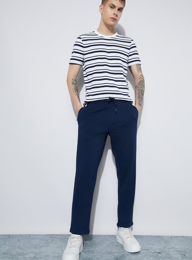 FAME FOREVER Textured Regular Fit Track Pants