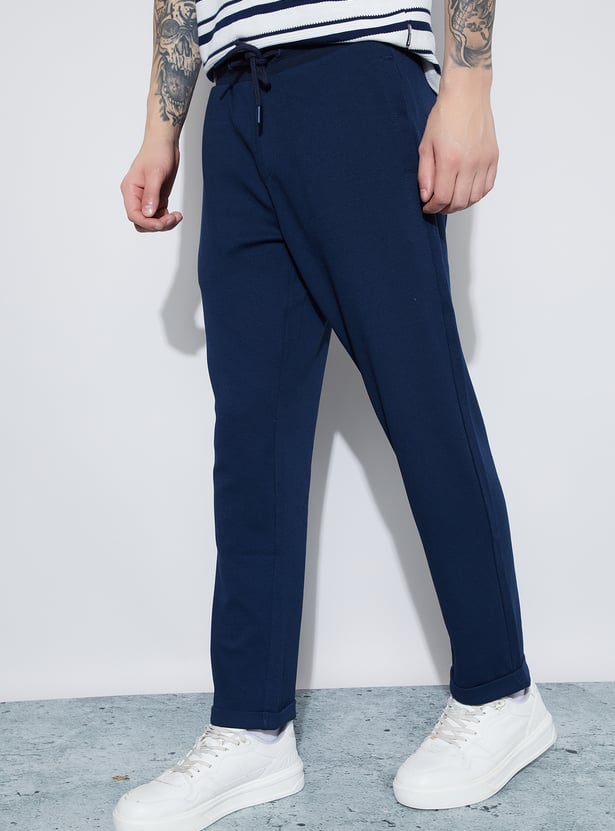 FAME FOREVER Textured Regular Fit Track Pants