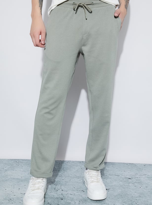 FAME FOREVER Textured Regular Fit Track Pants