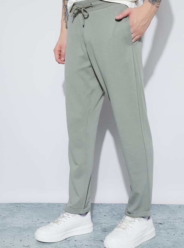 FAME FOREVER Textured Regular Fit Track Pants