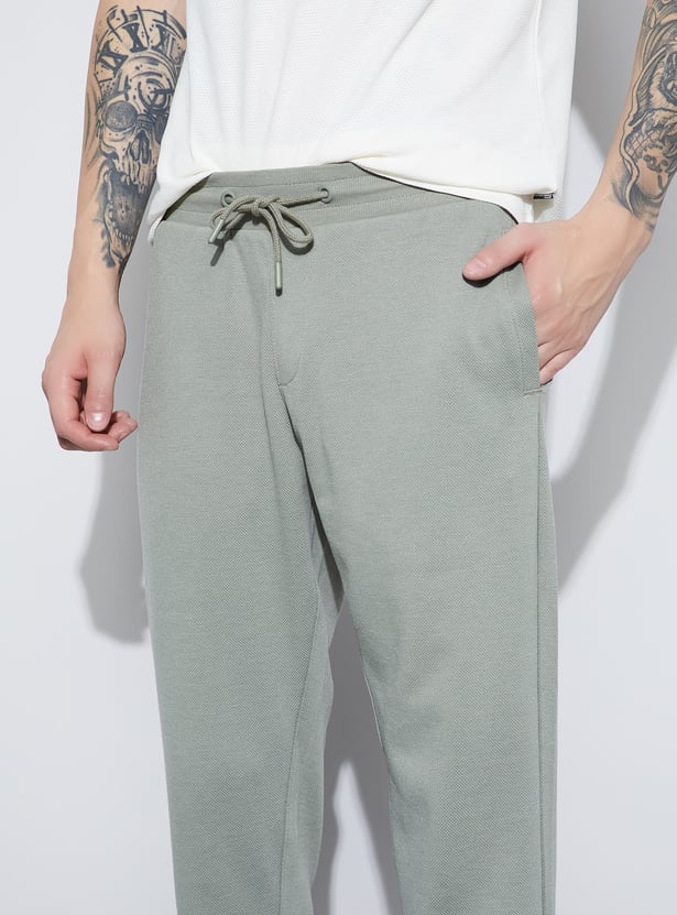 FAME FOREVER Textured Regular Fit Track Pants