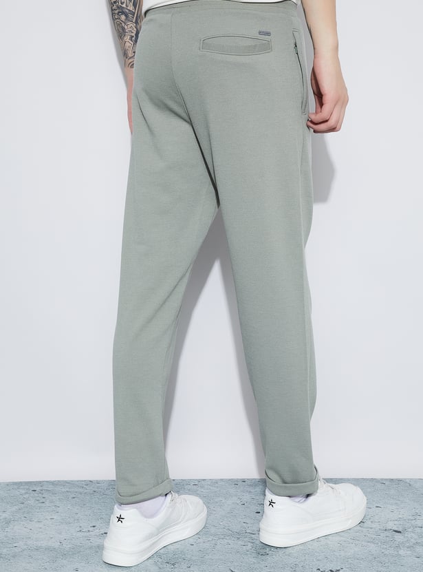 FAME FOREVER Textured Regular Fit Track Pants