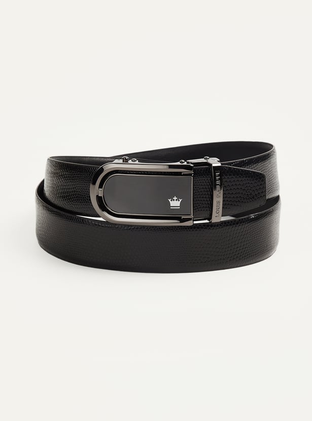 LOUIS PHILIPPE Solid Leather Belt
