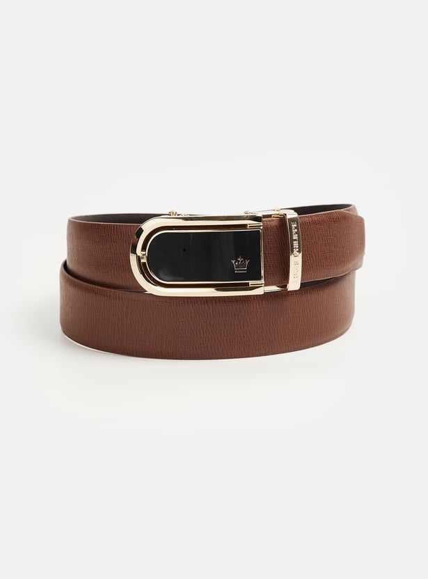 LOUIS PHILIPPE Solid Leather Belt