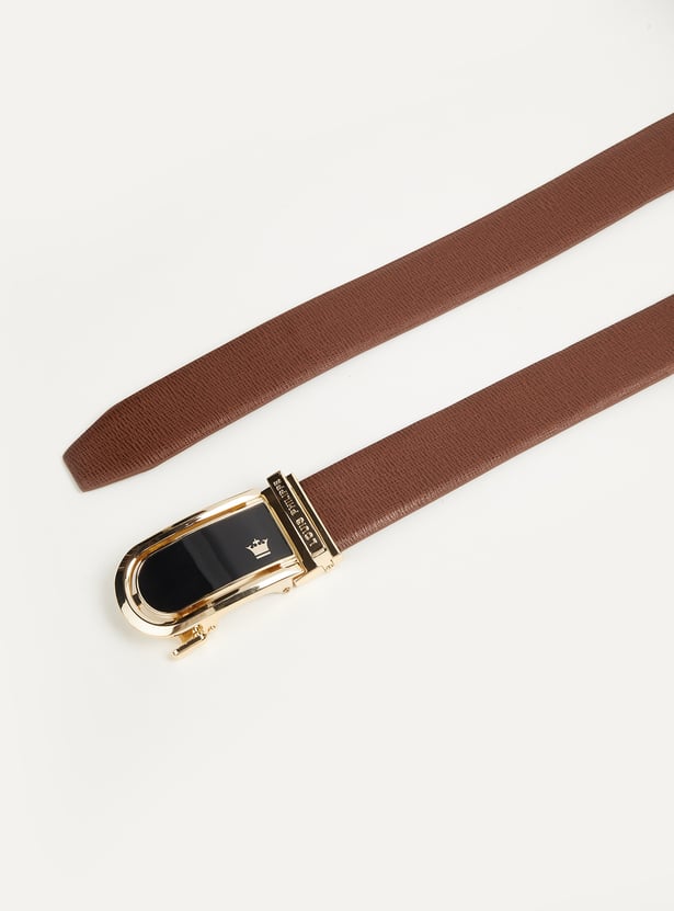 LOUIS PHILIPPE Solid Leather Belt
