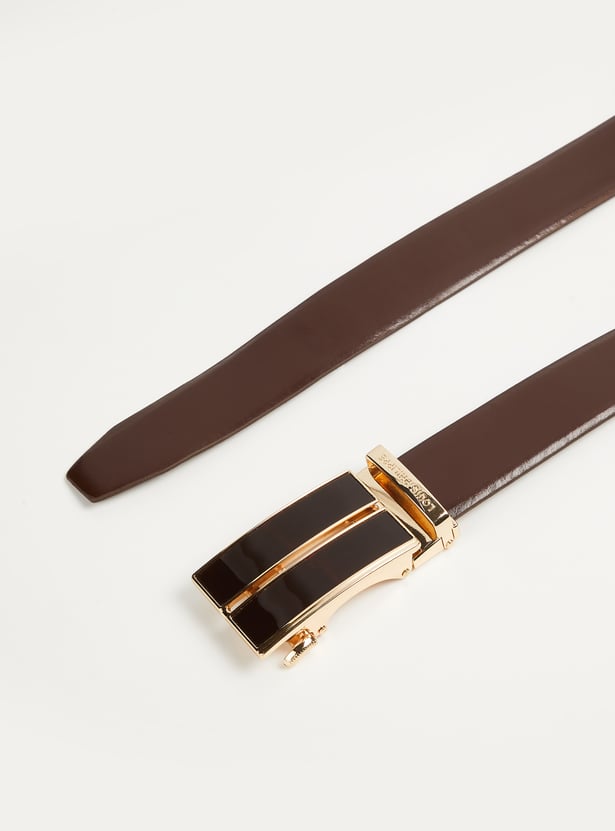 LOUIS PHILIPPE Solid Leather Belt