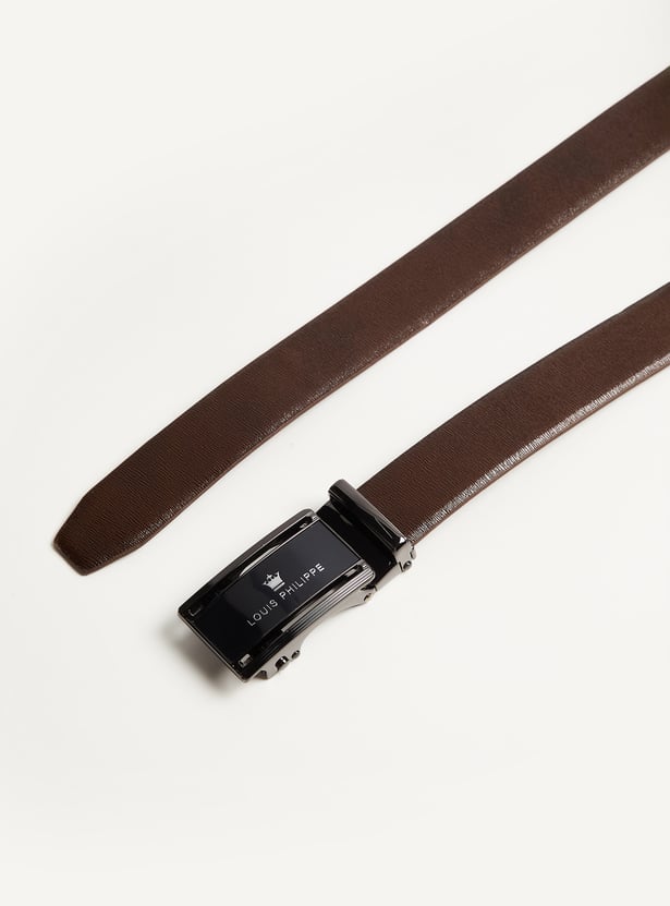 LOUIS PHILIPPE Solid Leather Belt