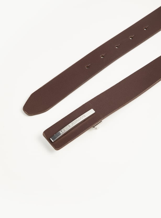 LOUIS PHILIPPE Solid Leather Belt