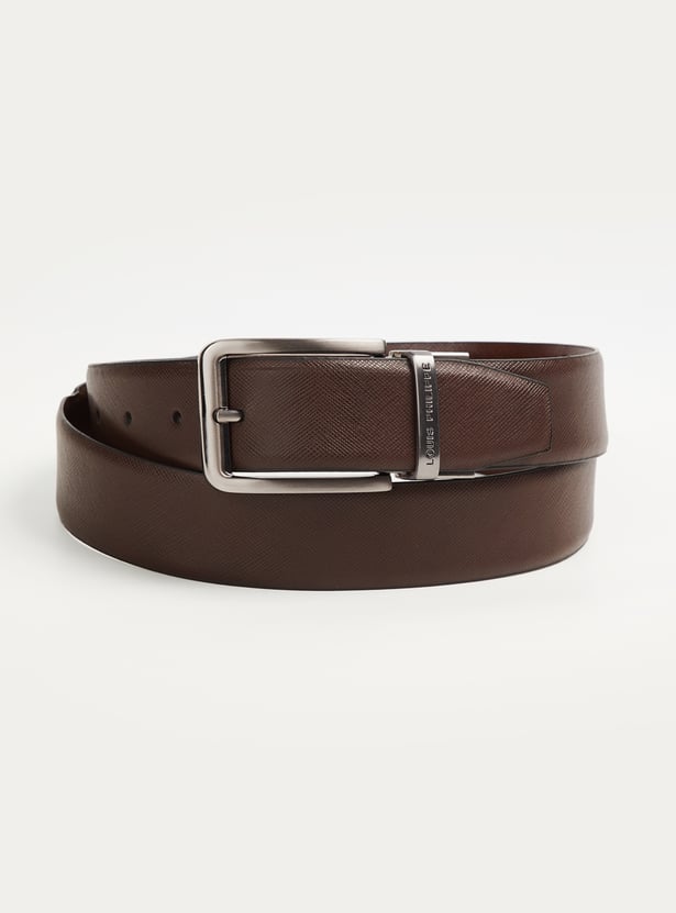 LOUIS PHILIPPE Solid Leather Belt