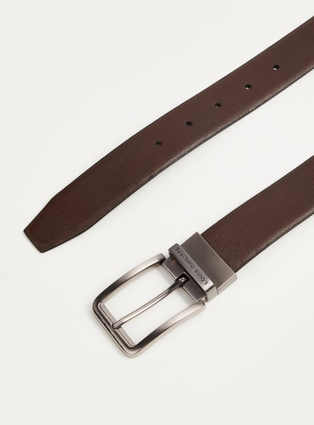 LOUIS PHILIPPE Solid Leather Belt