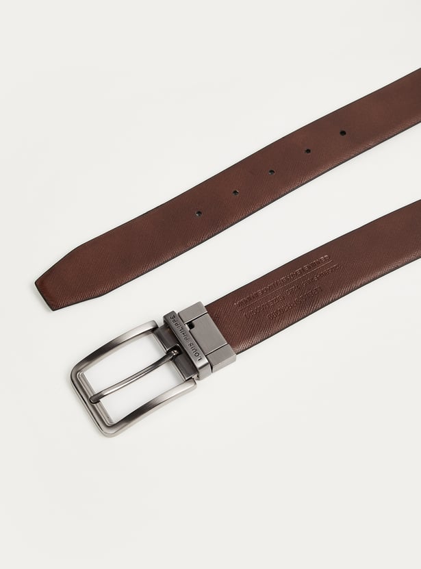 LOUIS PHILIPPE Solid Leather Belt