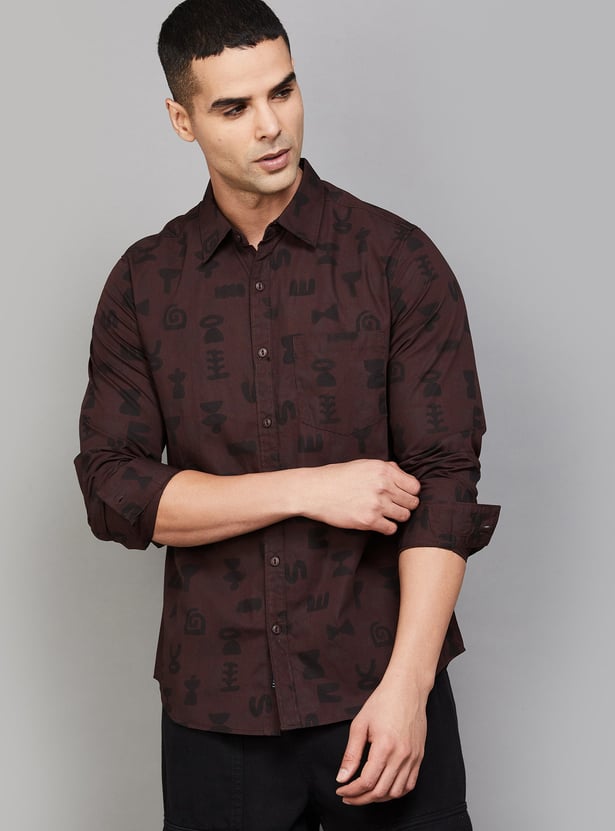 SPYKAR Printed Regular Fit Shirt