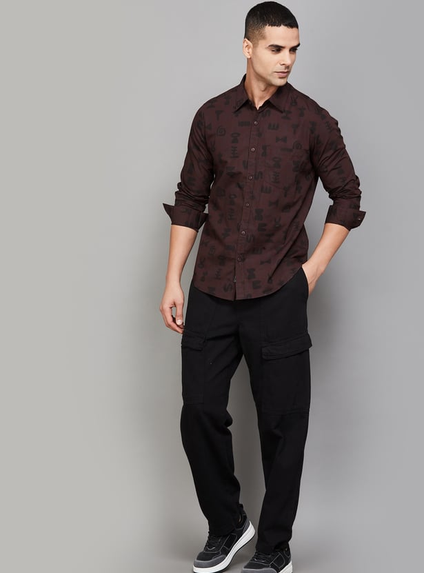 SPYKAR Printed Regular Fit Shirt