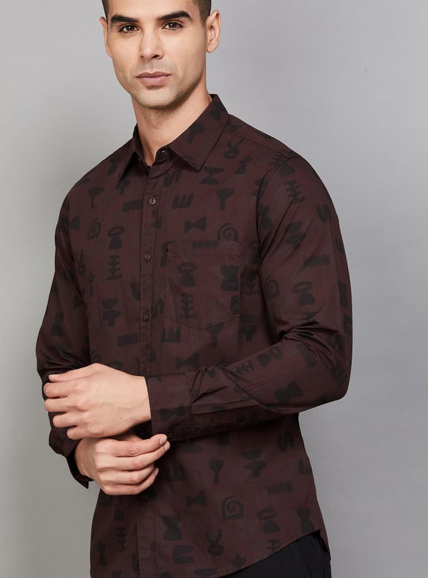SPYKAR Printed Regular Fit Shirt
