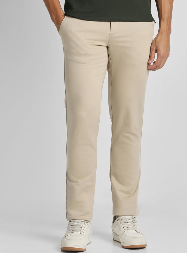 VH SPORTS Solid Slim Tapered Trousers